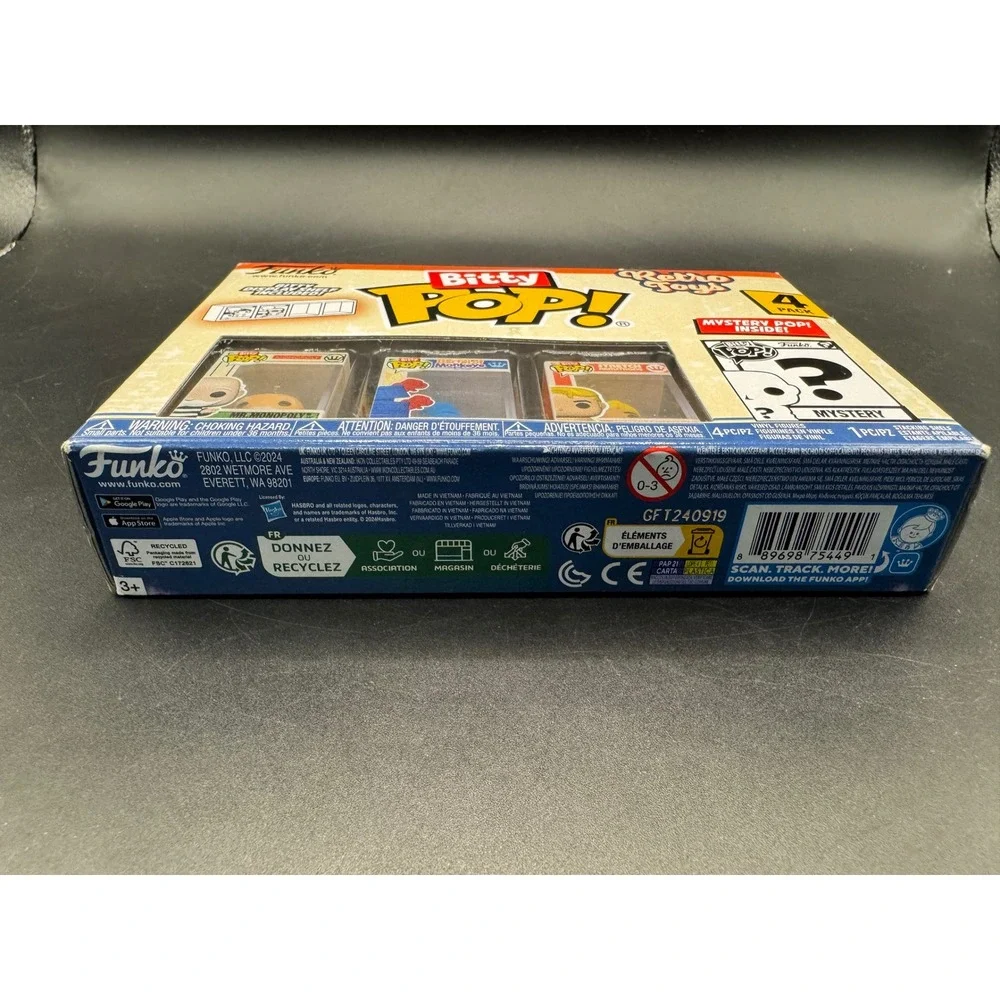 Funko Bitty Pop Retro Toys 4-Pack Mr Monopoly Barrel of Monkeys Mystery Stetch A